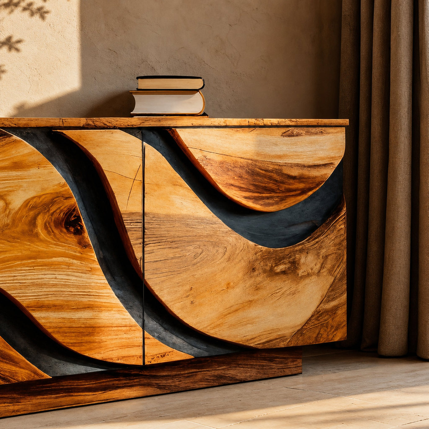 Modern Wave Sideboard For Living Room - product view 4