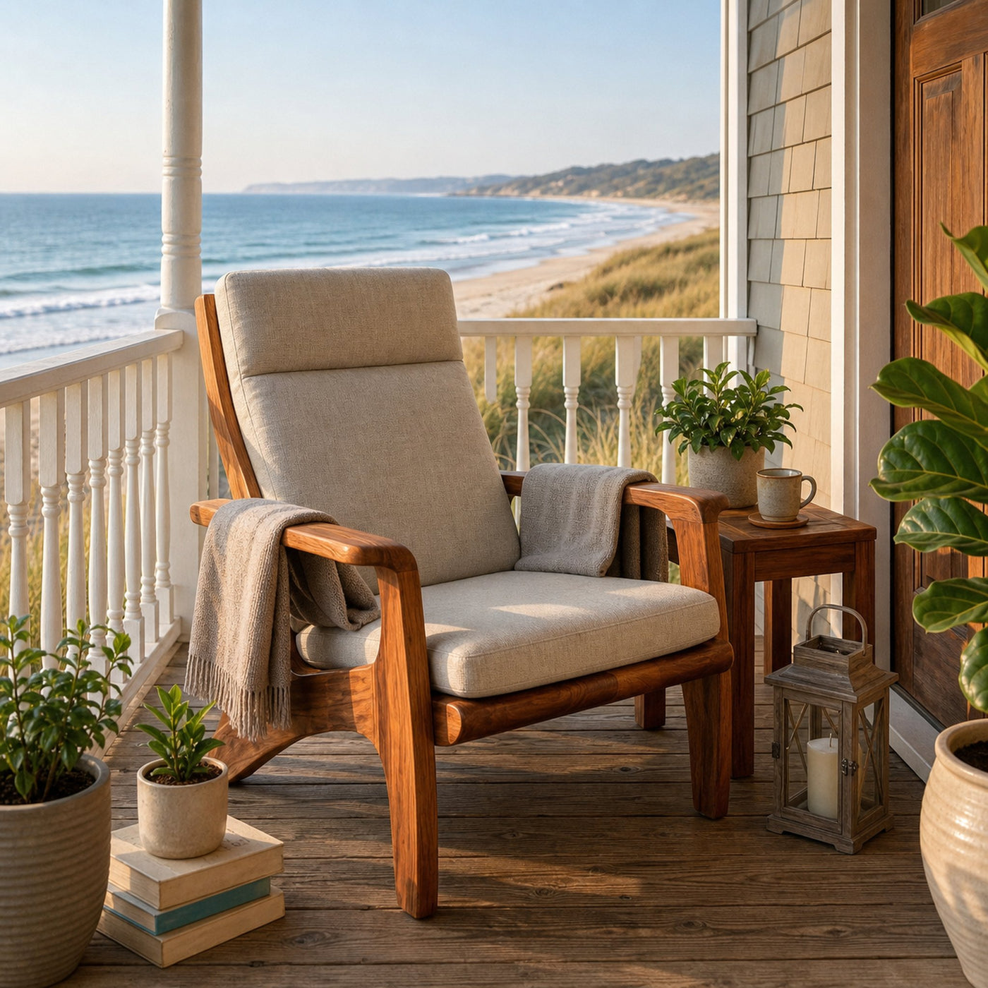 Modern Wooden Armchair For Reading Nook - product view 6