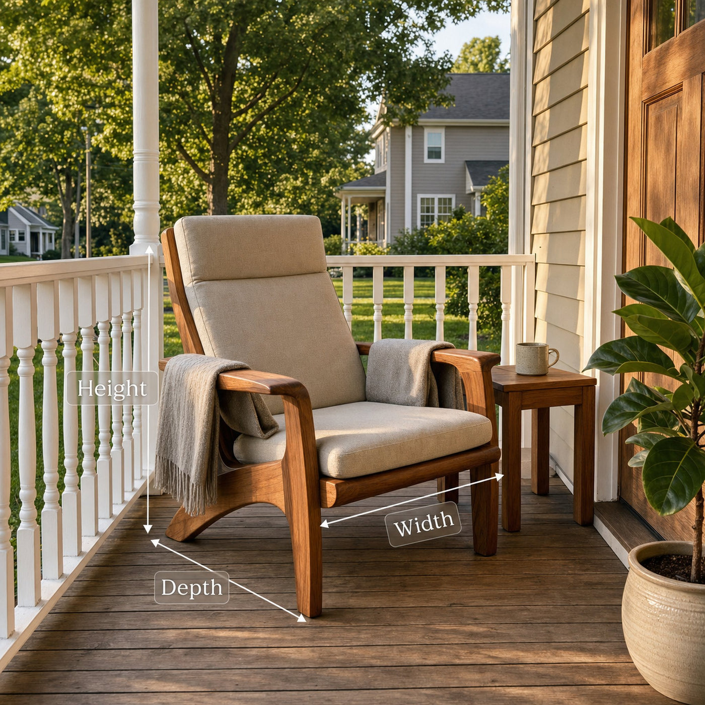 Modern Wooden Armchair For Reading Nook - product view 8