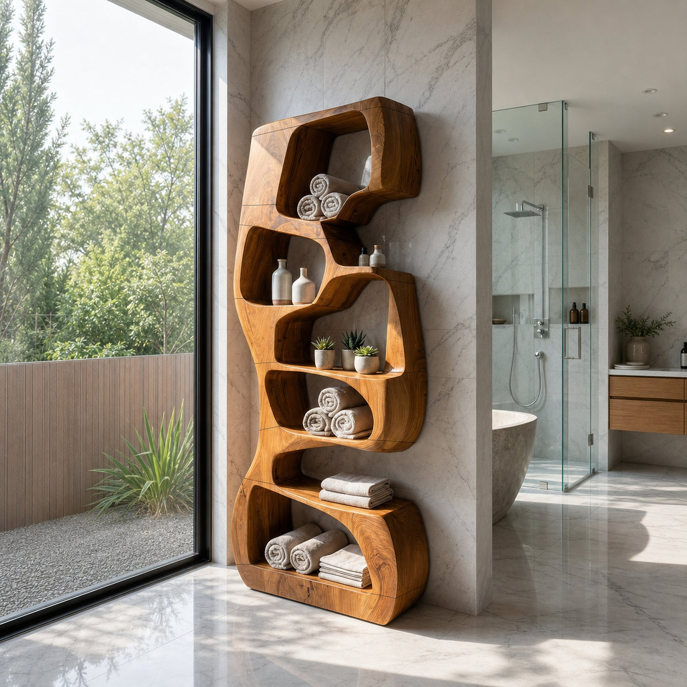 Modern Wooden Bookshelf For Home Living Storage