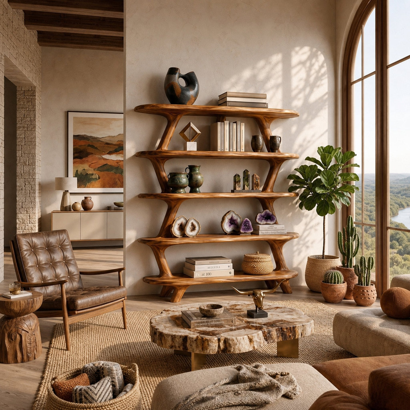 Modern Wooden Bookshelf With Storage Function For Living Room - product view 6