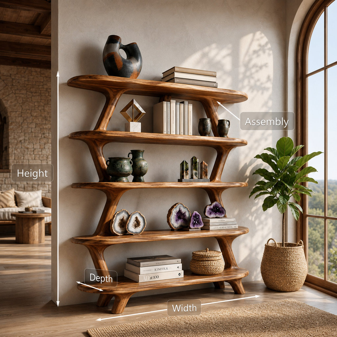 Modern Wooden Bookshelf With Storage Function For Living Room - product view 8
