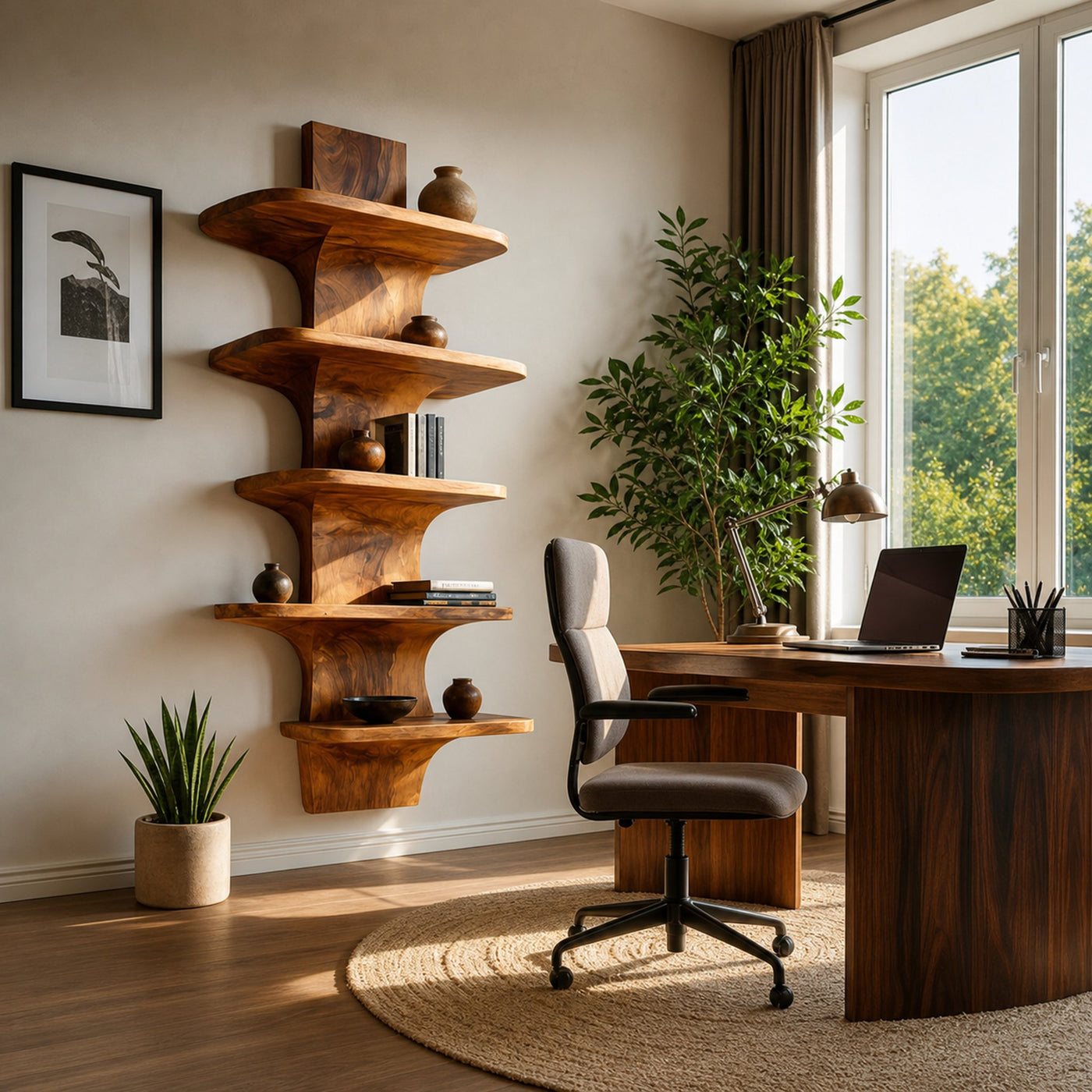 Modern Wooden Floating Bookshelf For Minimalist Home Decor - product view 6