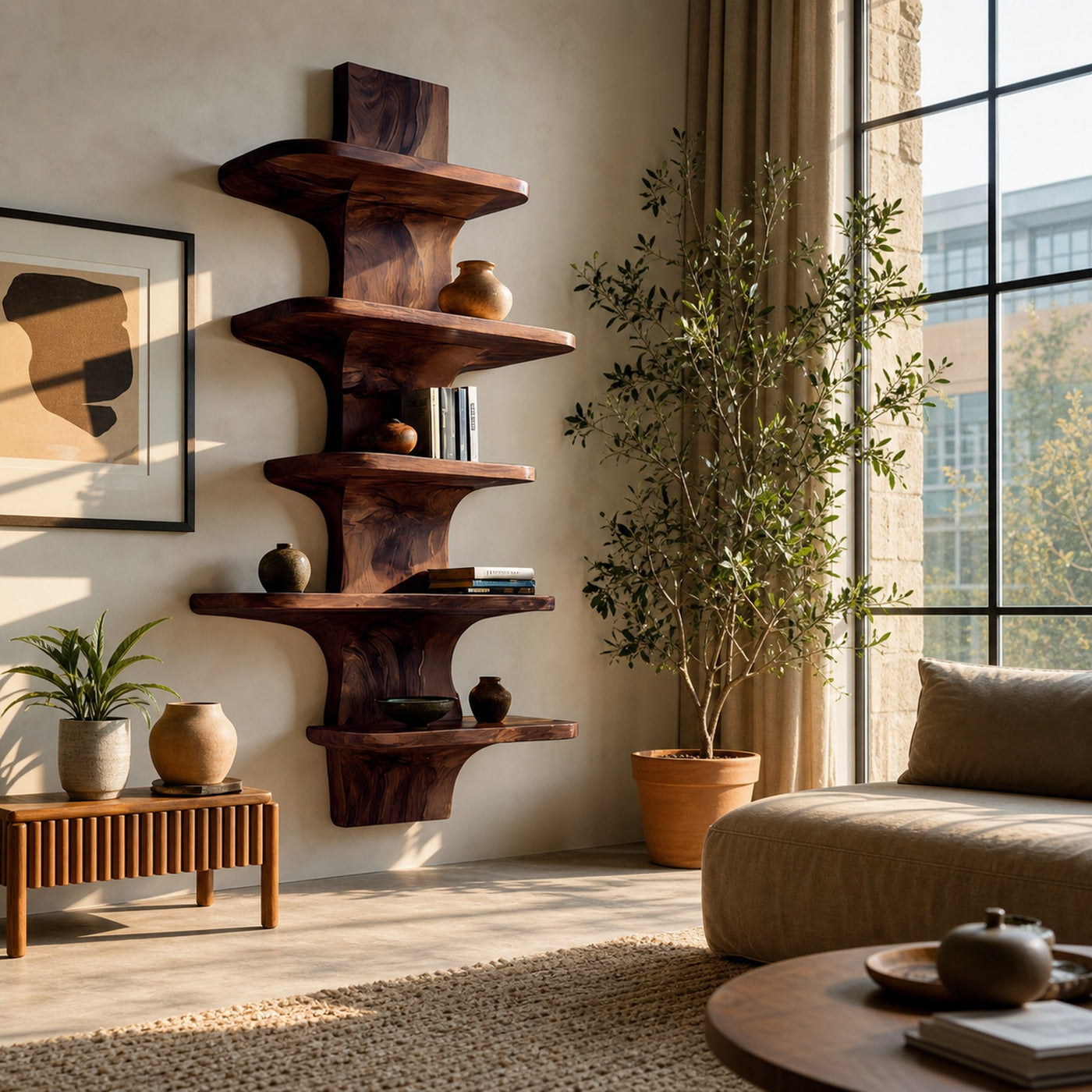 Modern Wooden Floating Bookshelf For Minimalist Home Decor - product view 7