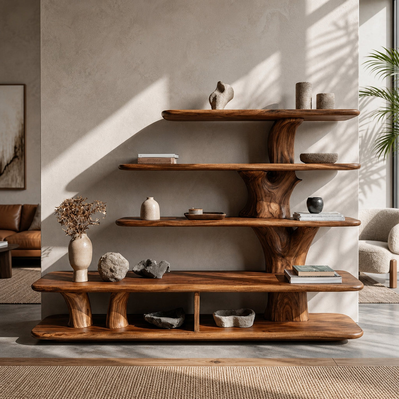 Modern Wooden Open Bookshelf For Modern Interiors - product view 6