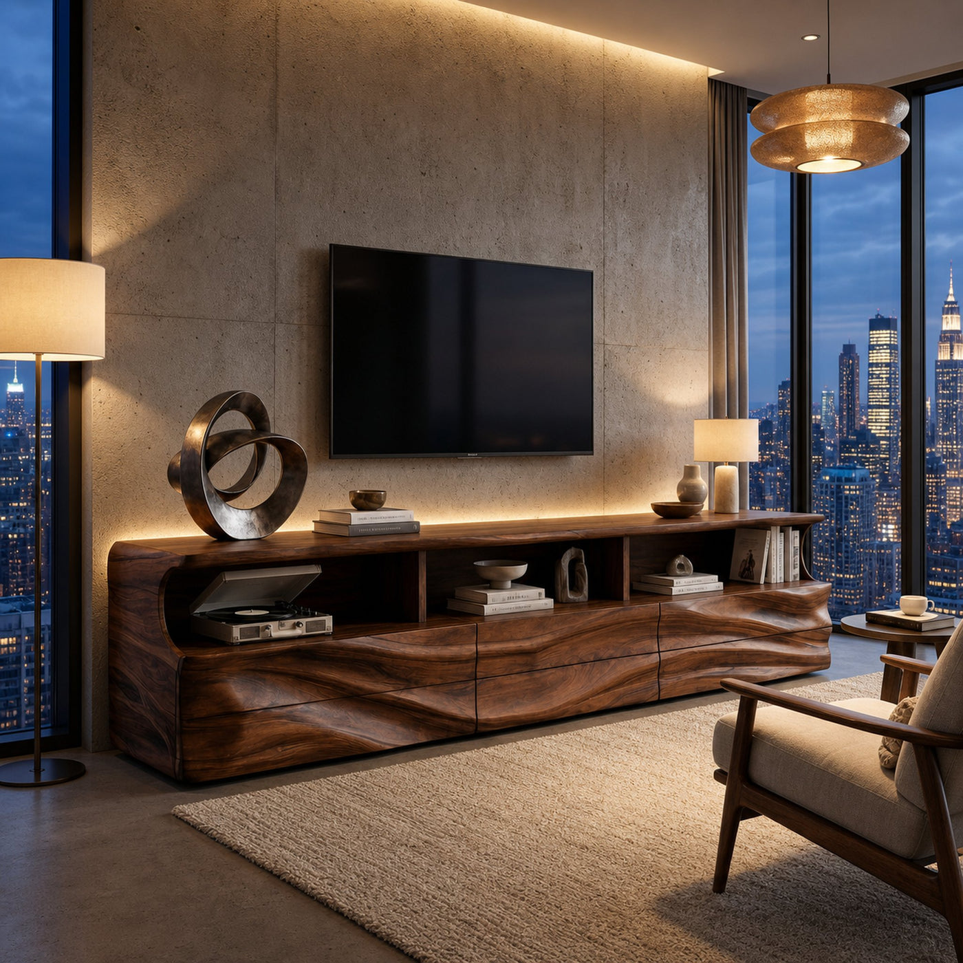 Modern Wooden TV Cabinet For Apartment Interior - product view 6