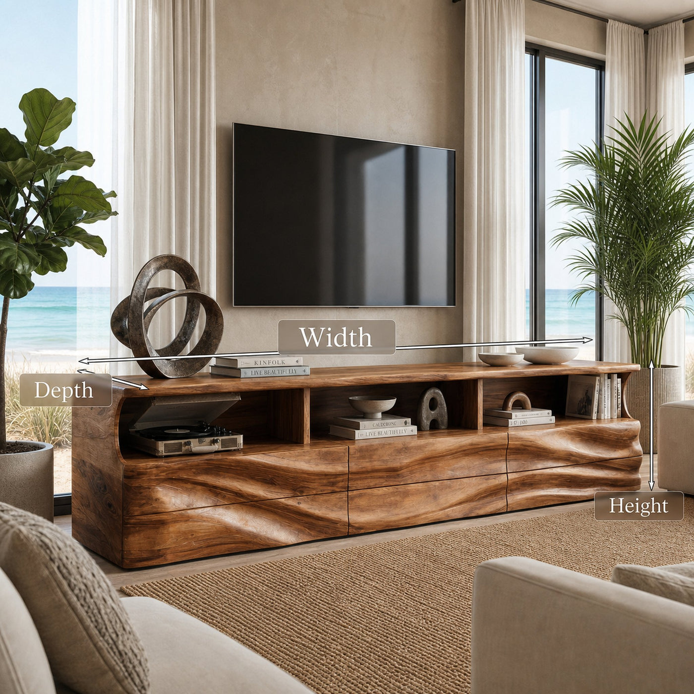 Modern Wooden TV Cabinet For Apartment Interior - product view 7