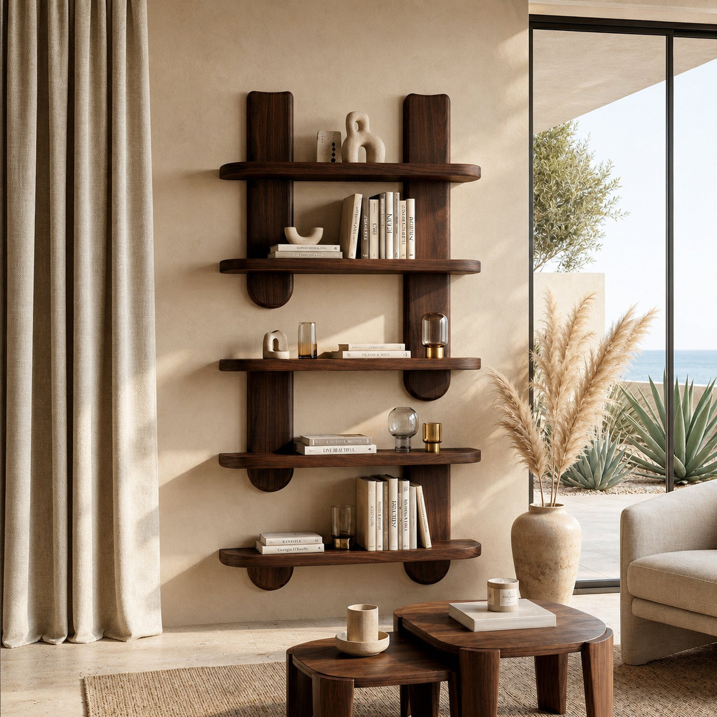 Modern Wooden Wall Mounted Bookshelf For Home Decor - product view 7