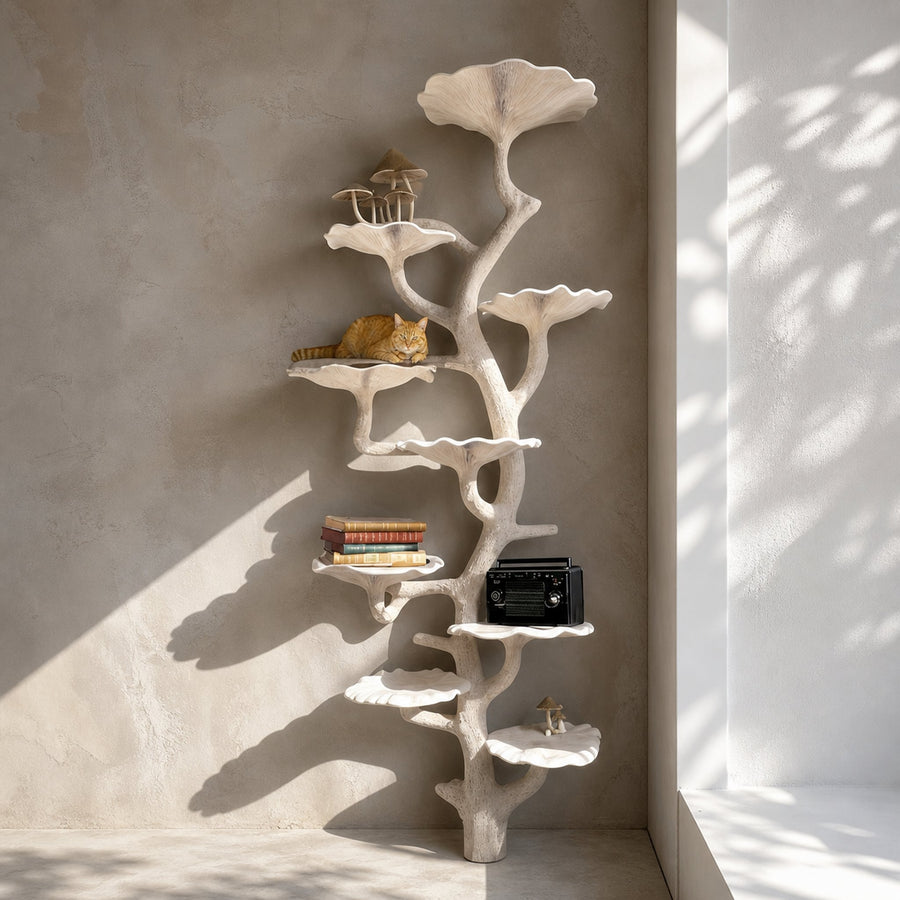 Mushroom Free Standing Corner Wall Shelf