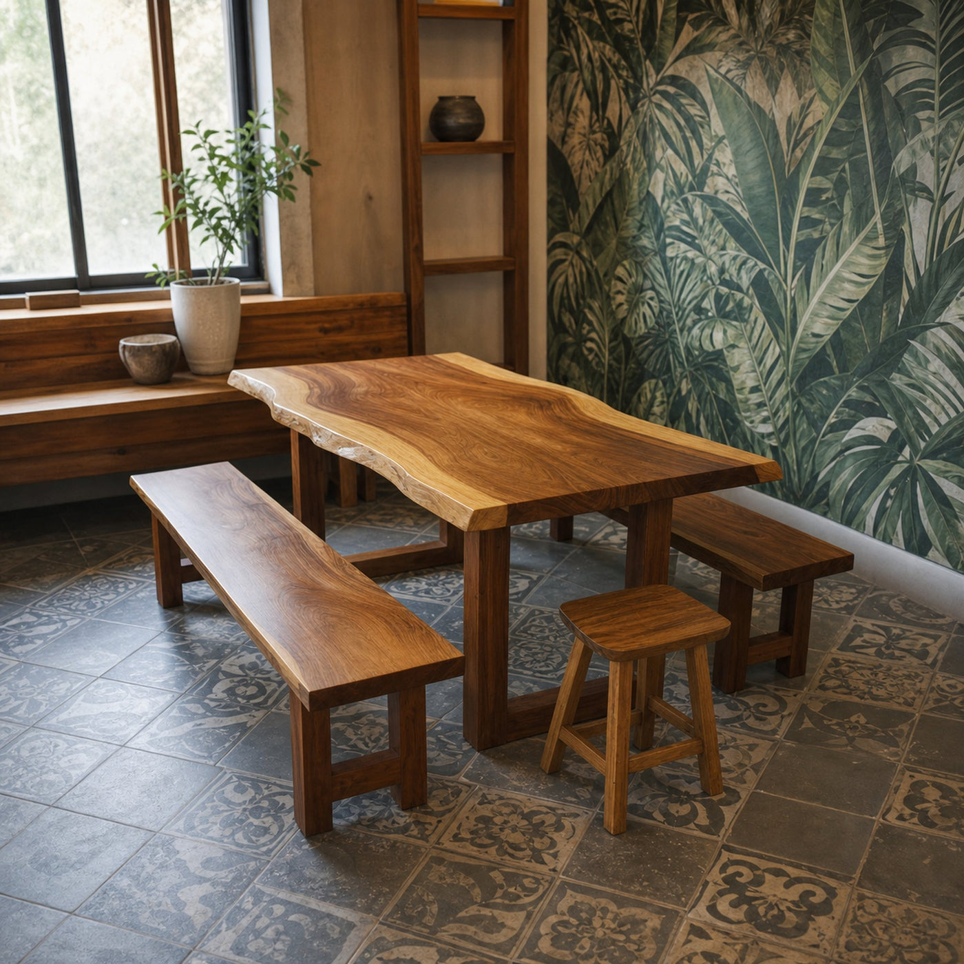 Nature Inspired Live Edge Dining Table Handmade