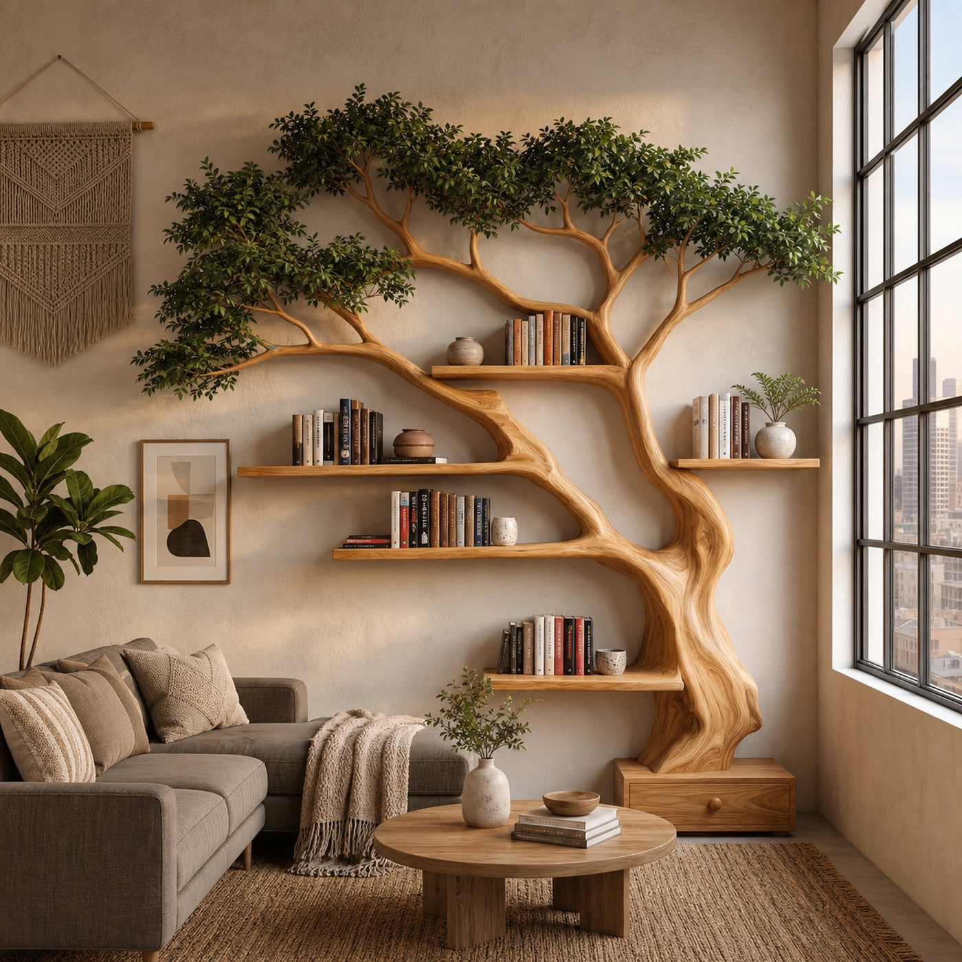 Nature Inspired Tree Bookshelf For Living Room And Bedroom - product view 6