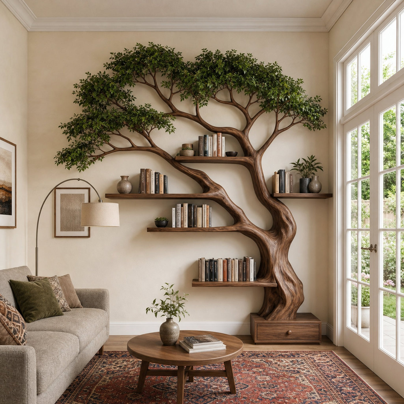 Nature Inspired Tree Bookshelf For Living Room And Bedroom - product view 7