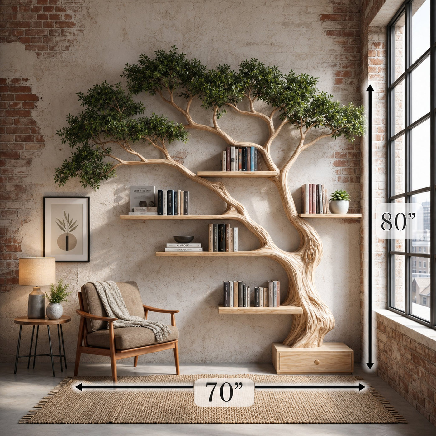 Nature Inspired Tree Bookshelf For Living Room And Bedroom - product view 8