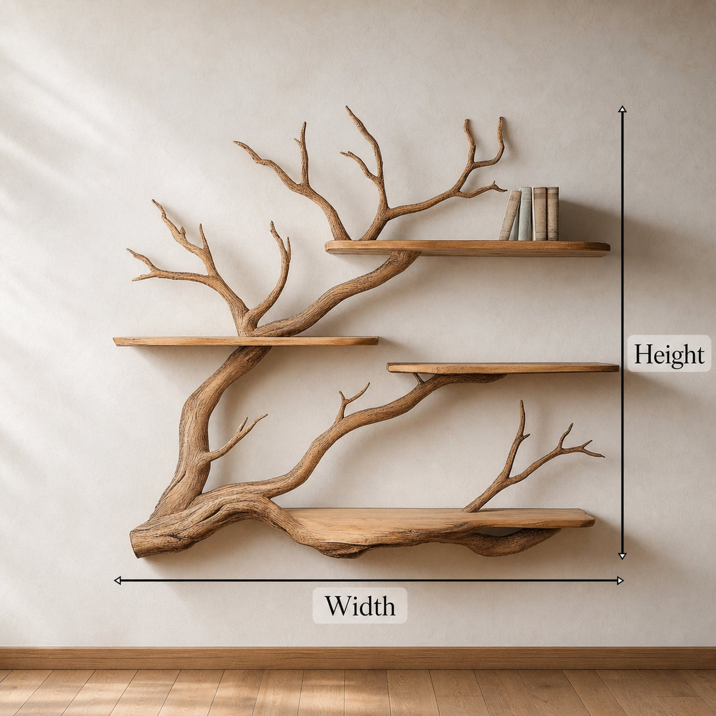 Nature Inspired Wall Shelf Reading Room And Bedroom - product view 2
