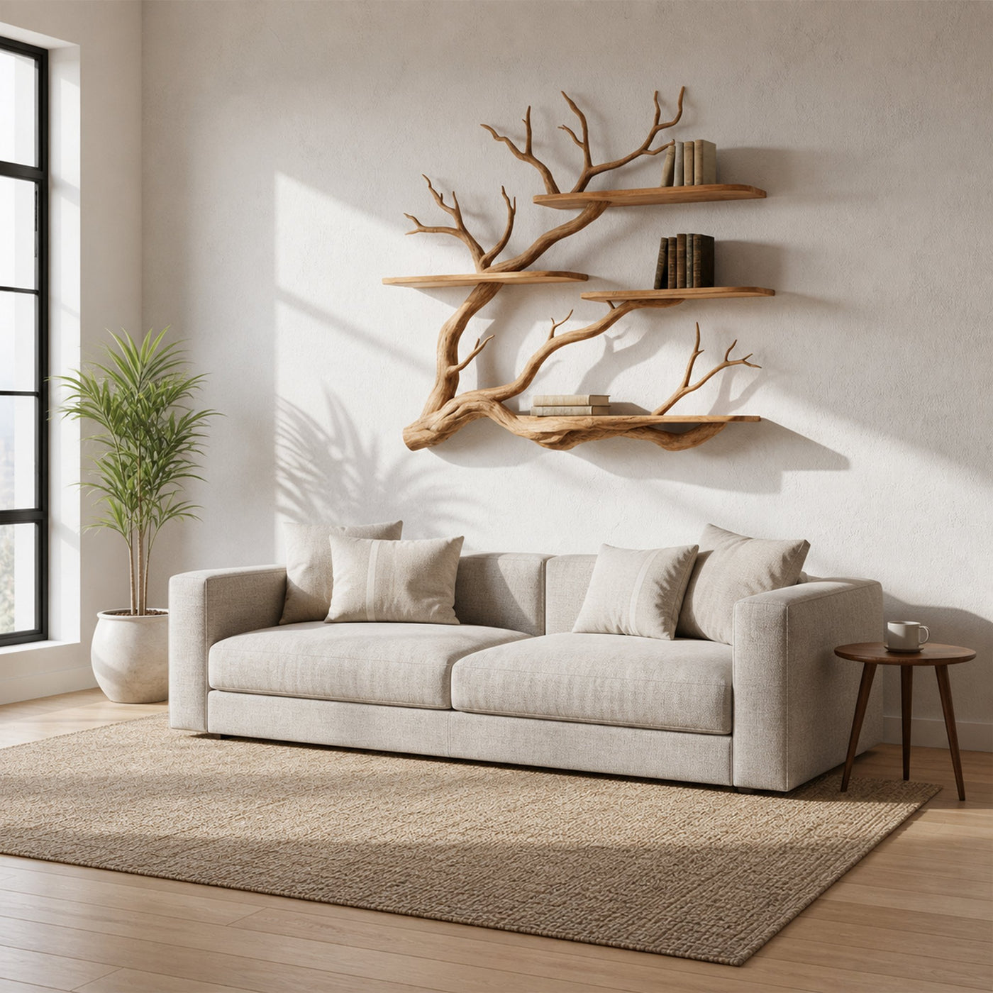 Nature Inspired Wall Shelf Reading Room And Bedroom - product view 4