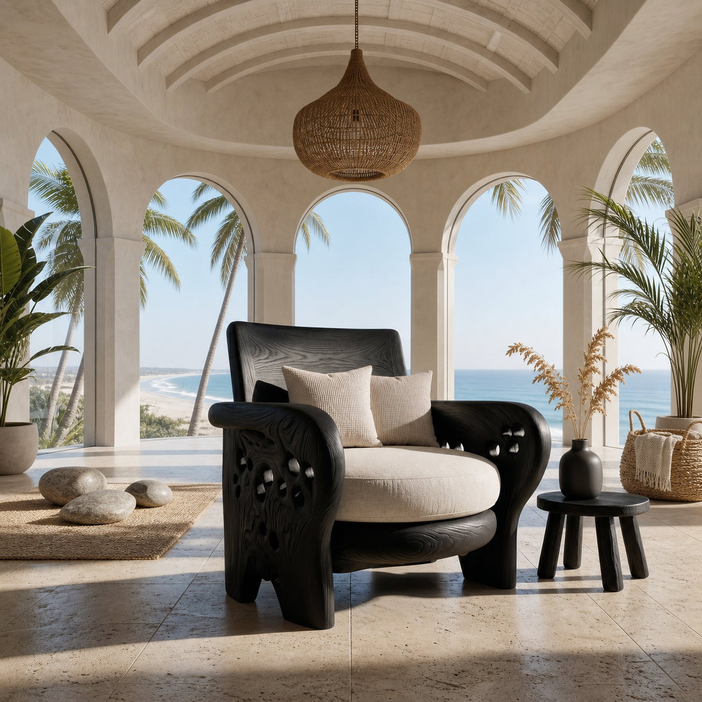 Nature Inspired Wooden Lounge Chair For Living Room - product view 4
