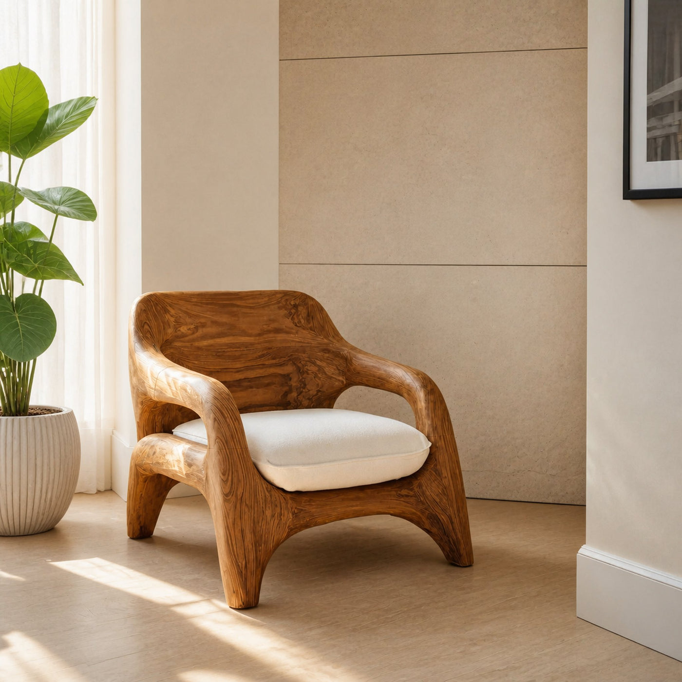 Organic Armchair For Living Room Space