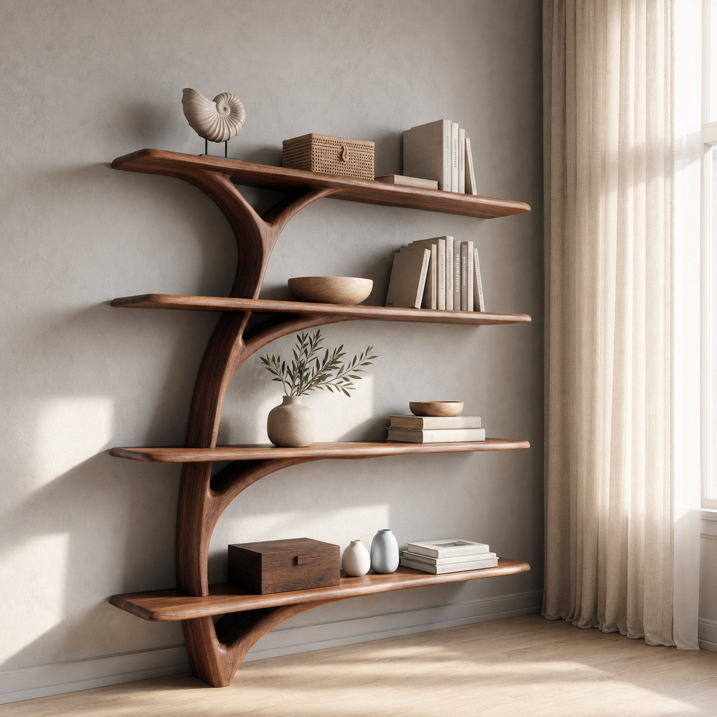 Organic Branch Form Sculptural Bookshelf For Living Room - product view 6