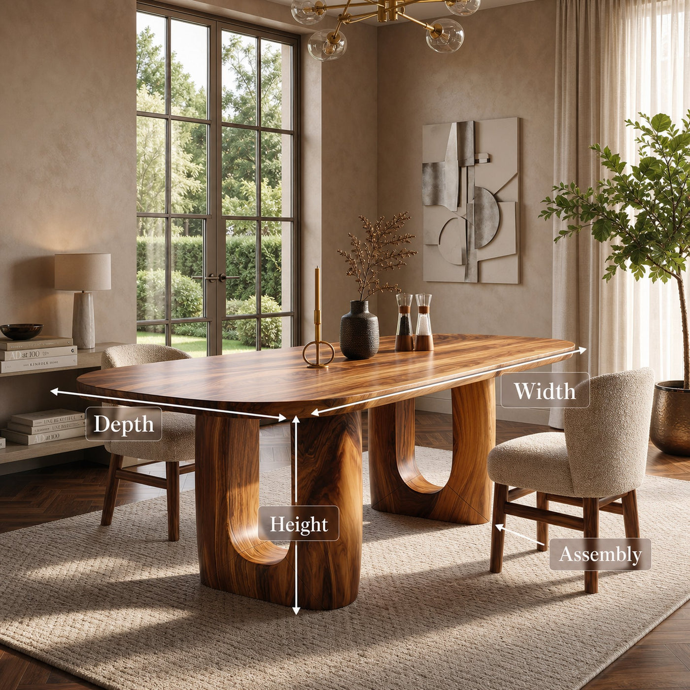 Organic Dining Room Table For Luxury Home - product view 5
