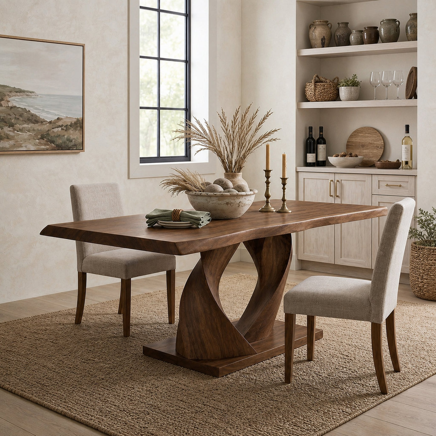 Organic Entertaining Table For Tropical Wine Room - product view 7