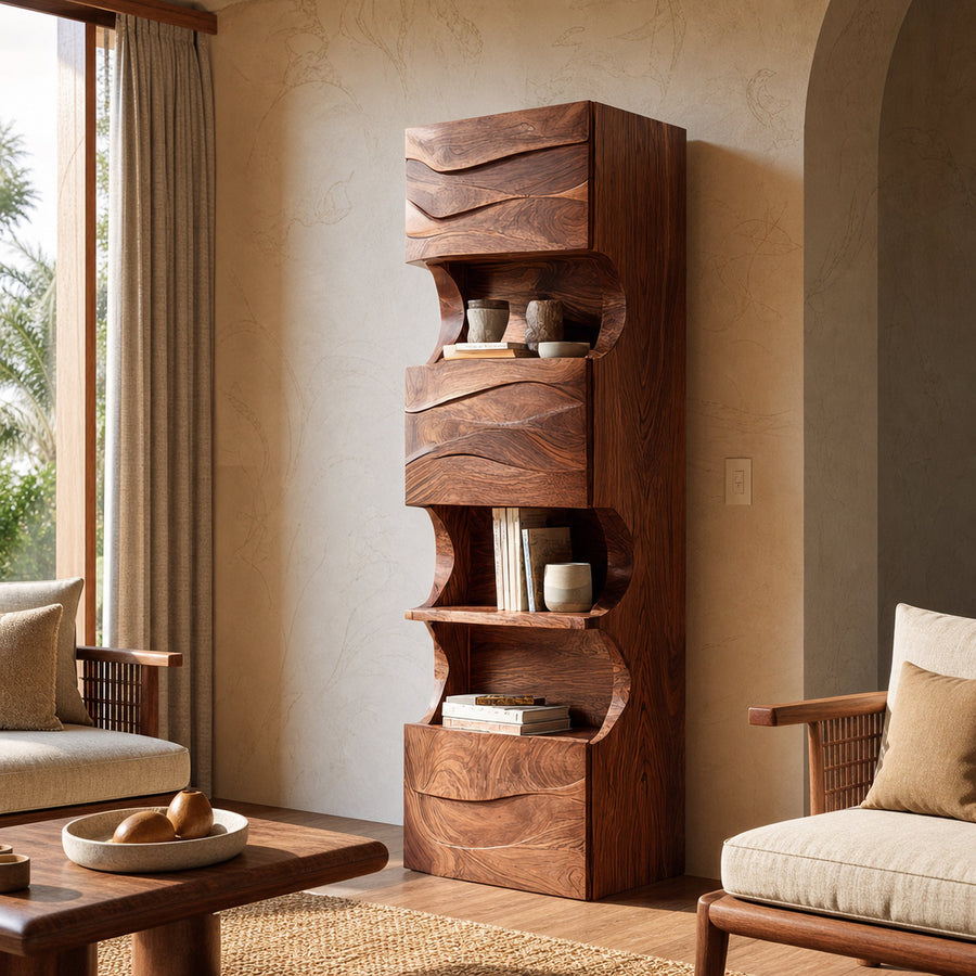 Organic Modern Accent Display Shelf For Living Room