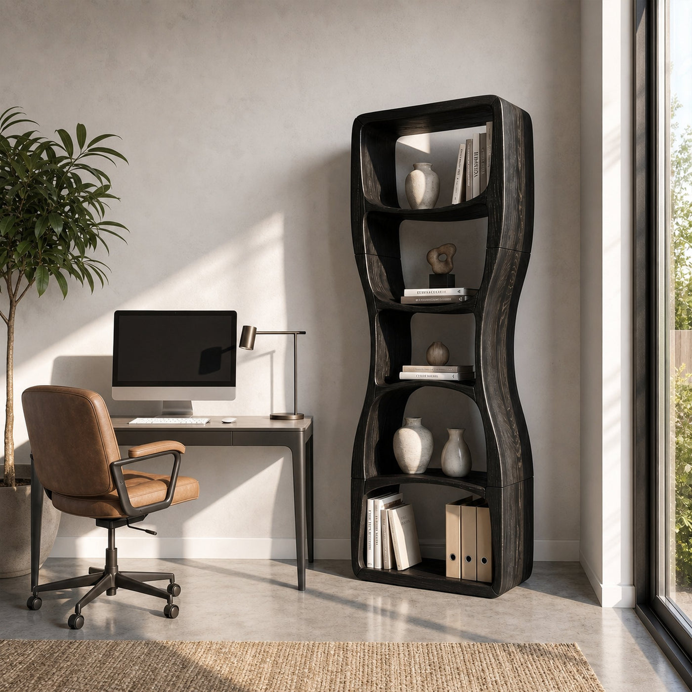 Organic Modern Bookcase For Reading Corner - product view 7