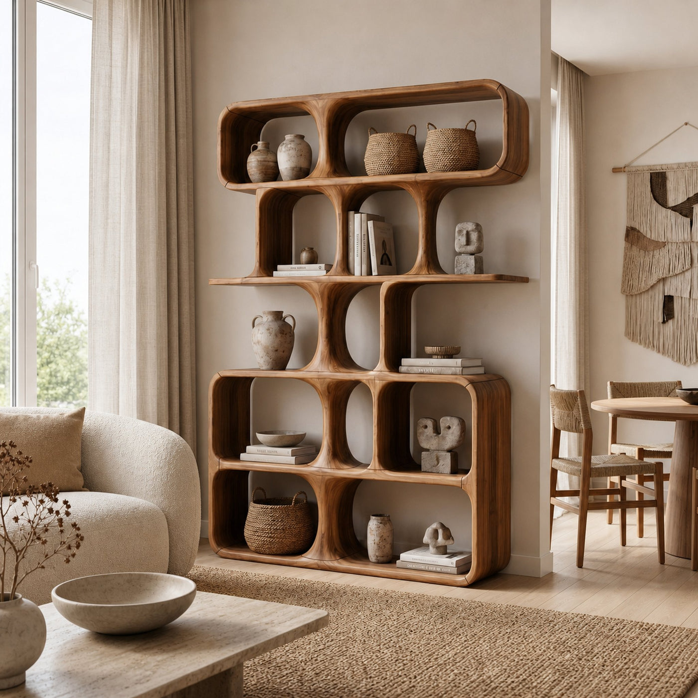 Organic Modern Bookshelf For Home Library