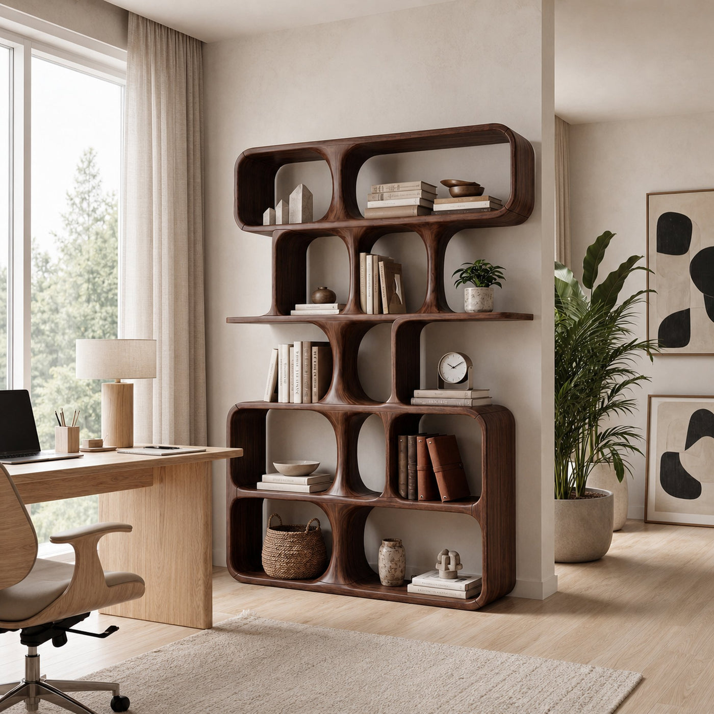 Organic Modern Bookshelf For Home Library - product view 6