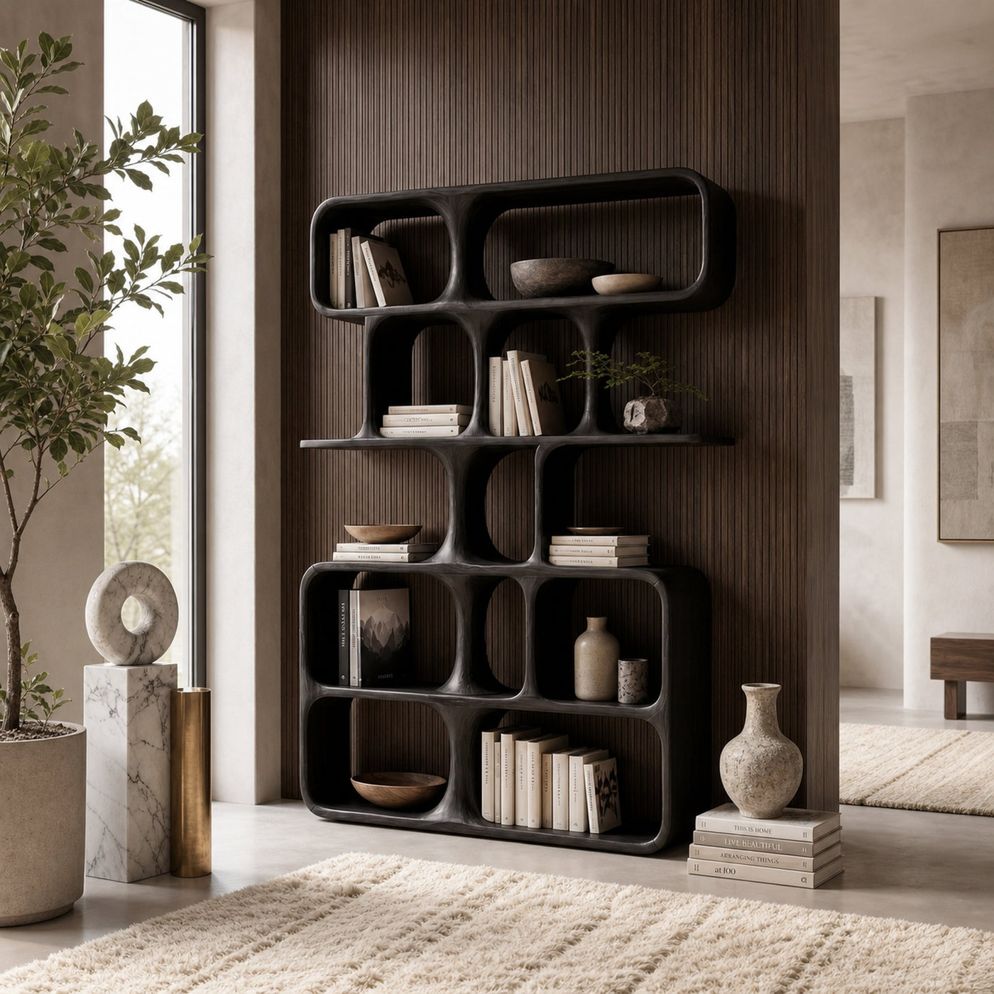 Organic Modern Bookshelf For Home Library - product view 7