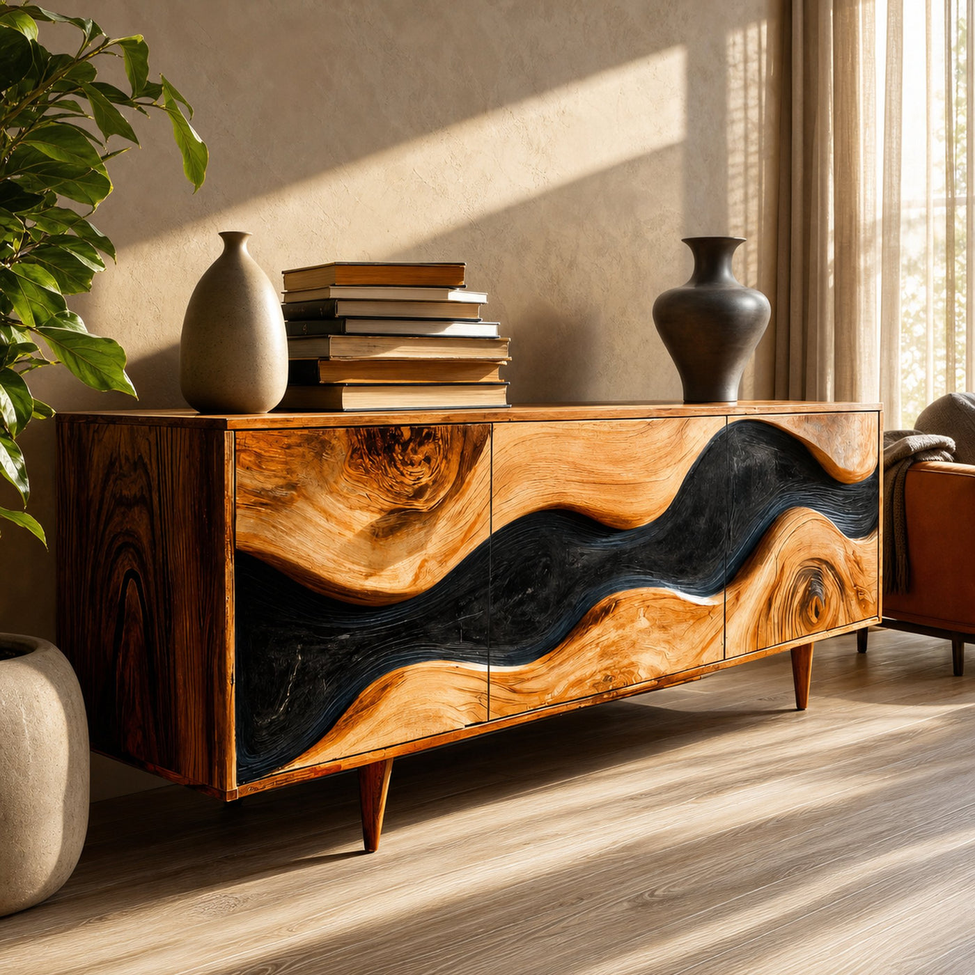 Organic Modern Cabinet Sculpted For Home Interior - product view 2