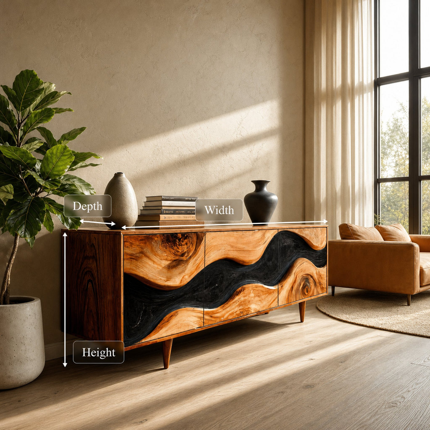 Organic Modern Cabinet Sculpted For Home Interior - product view 6