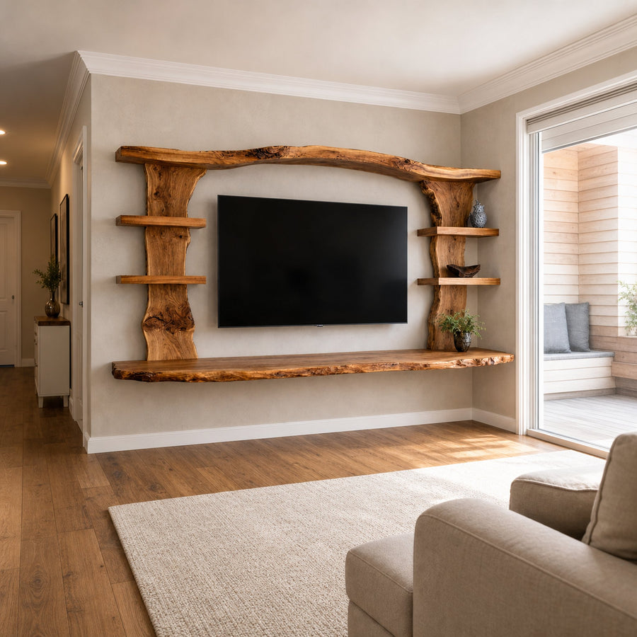 Organic Modern Floating TV Unit For Living Room And Lounge