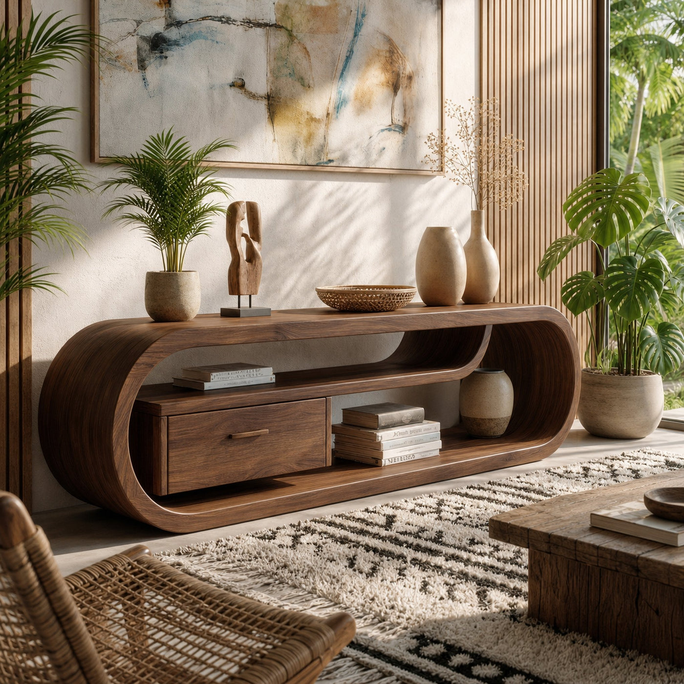 Organic Modern TV Cabinet For Living Room Decor - product view 7