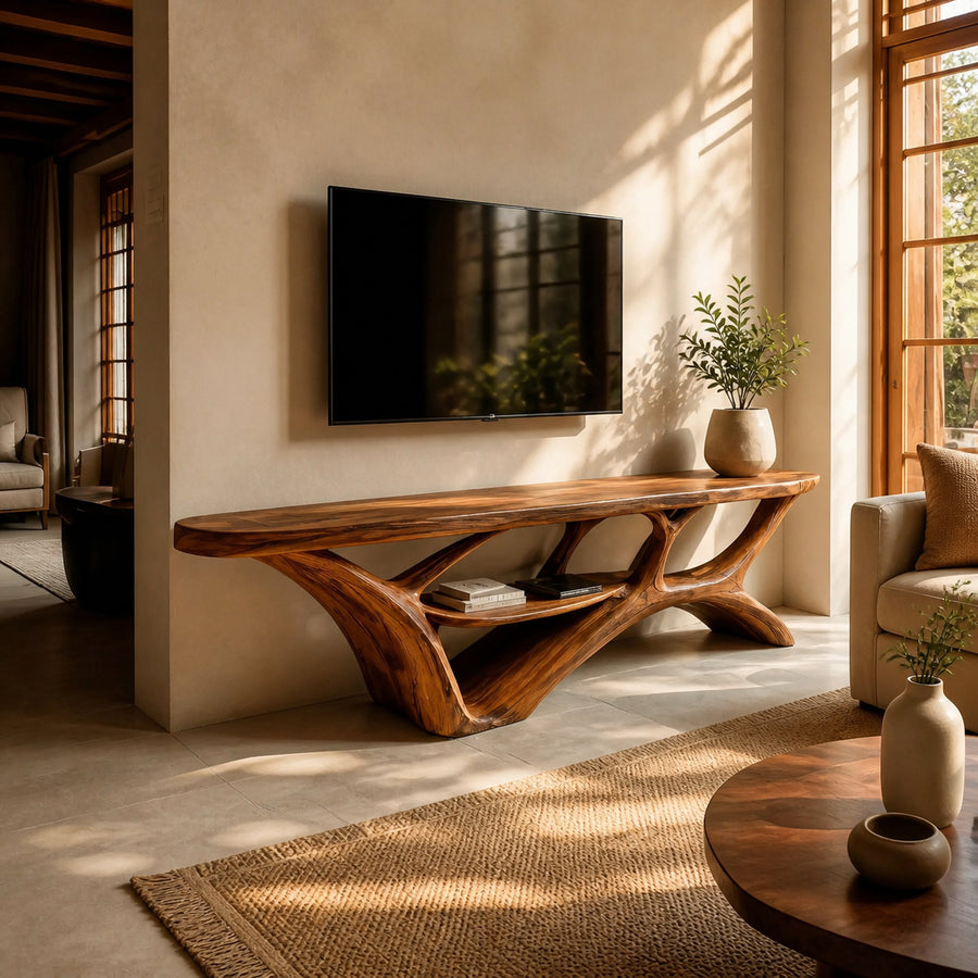 Organic Modern TV Stand For Living Room