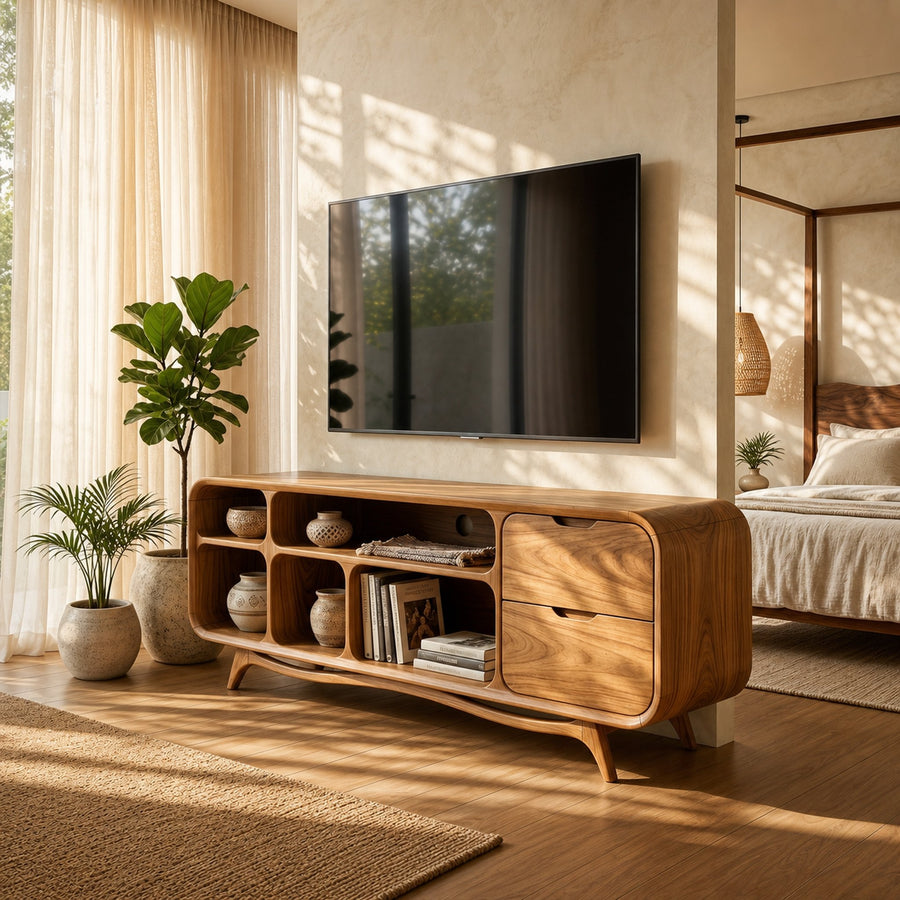 Organic Modern TV Stand For Luxury Apartment