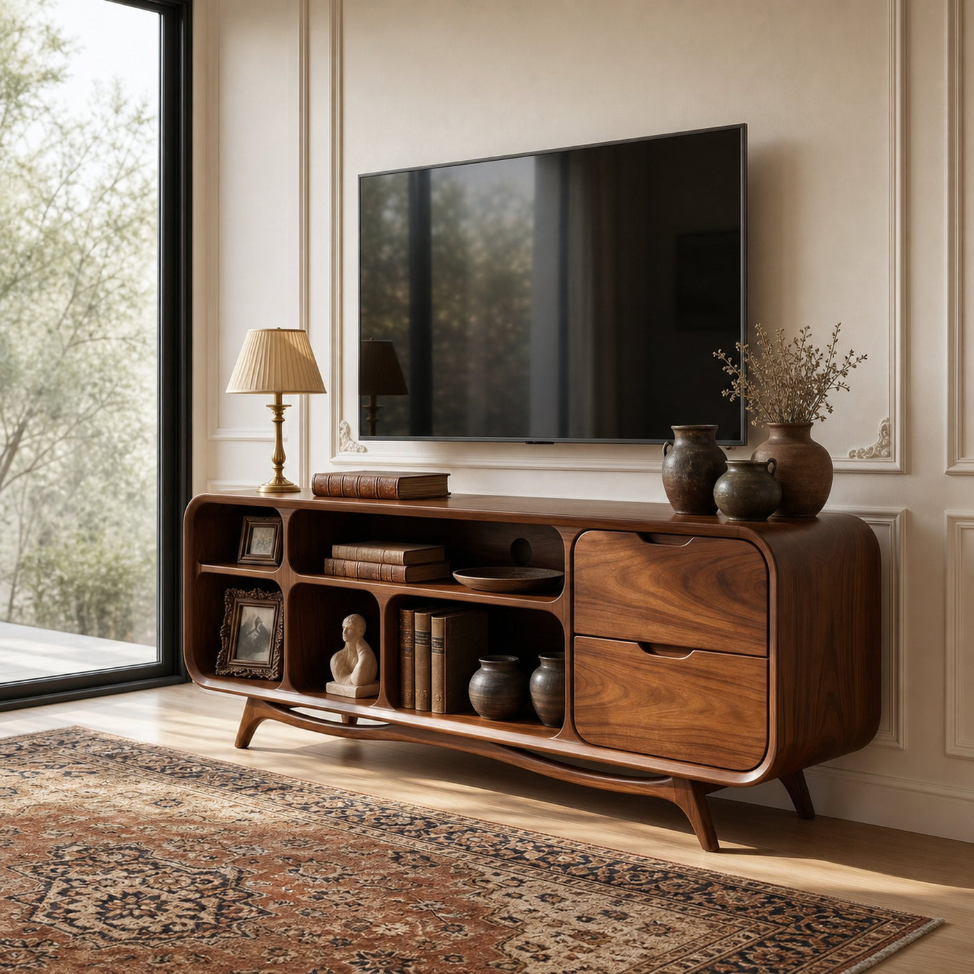 Organic Modern TV Stand For Luxury Apartment - product view 6