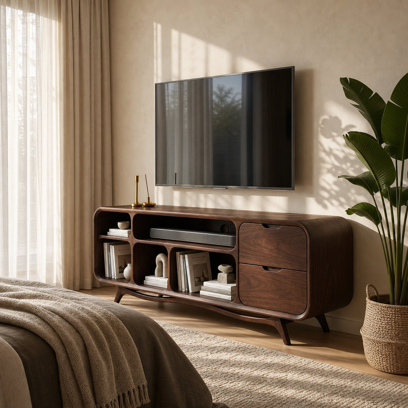 Organic Modern TV Stand For Luxury Apartment - product view 7