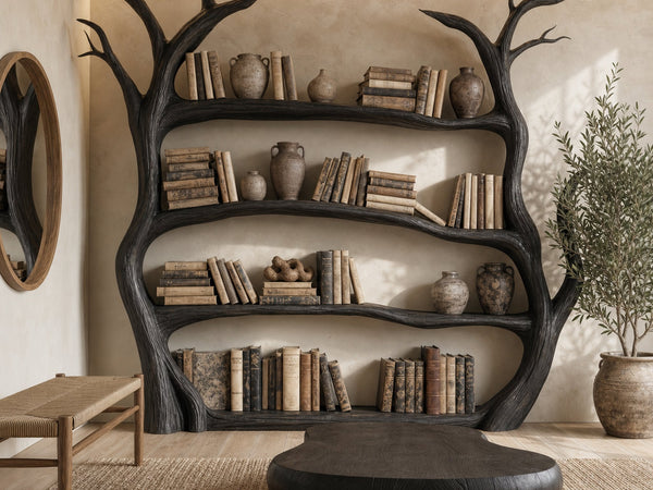 Organic Modern Tree Bookcase For Living Room And Bedroom
