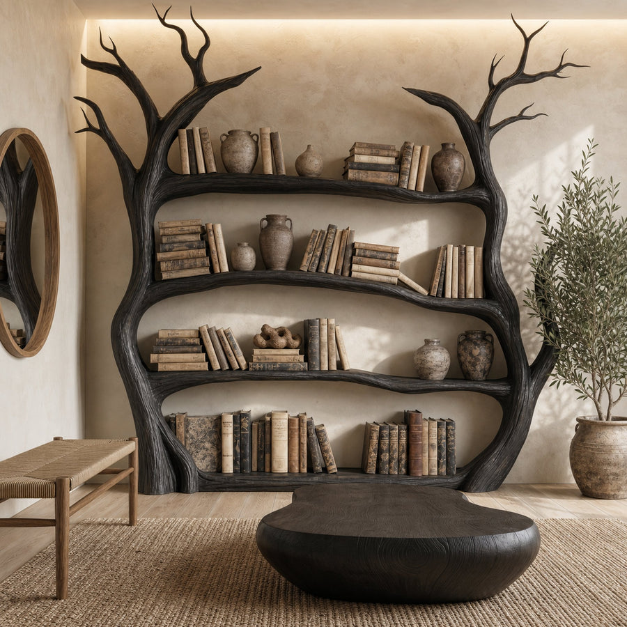 Organic Modern Tree Bookcase For Living Room And Bedroom
