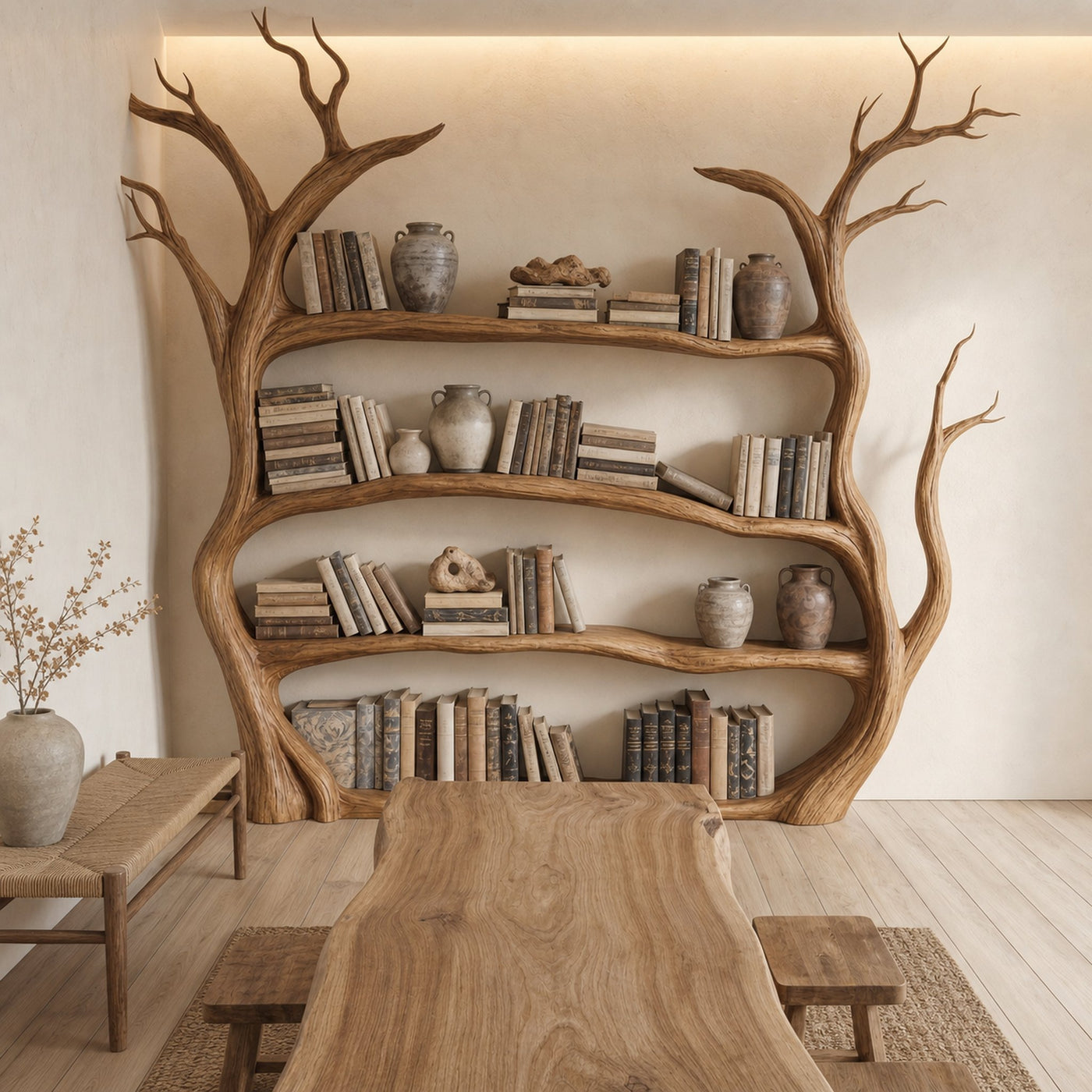 Organic Modern Tree Bookcase For Living Room And Bedroom - product view 6