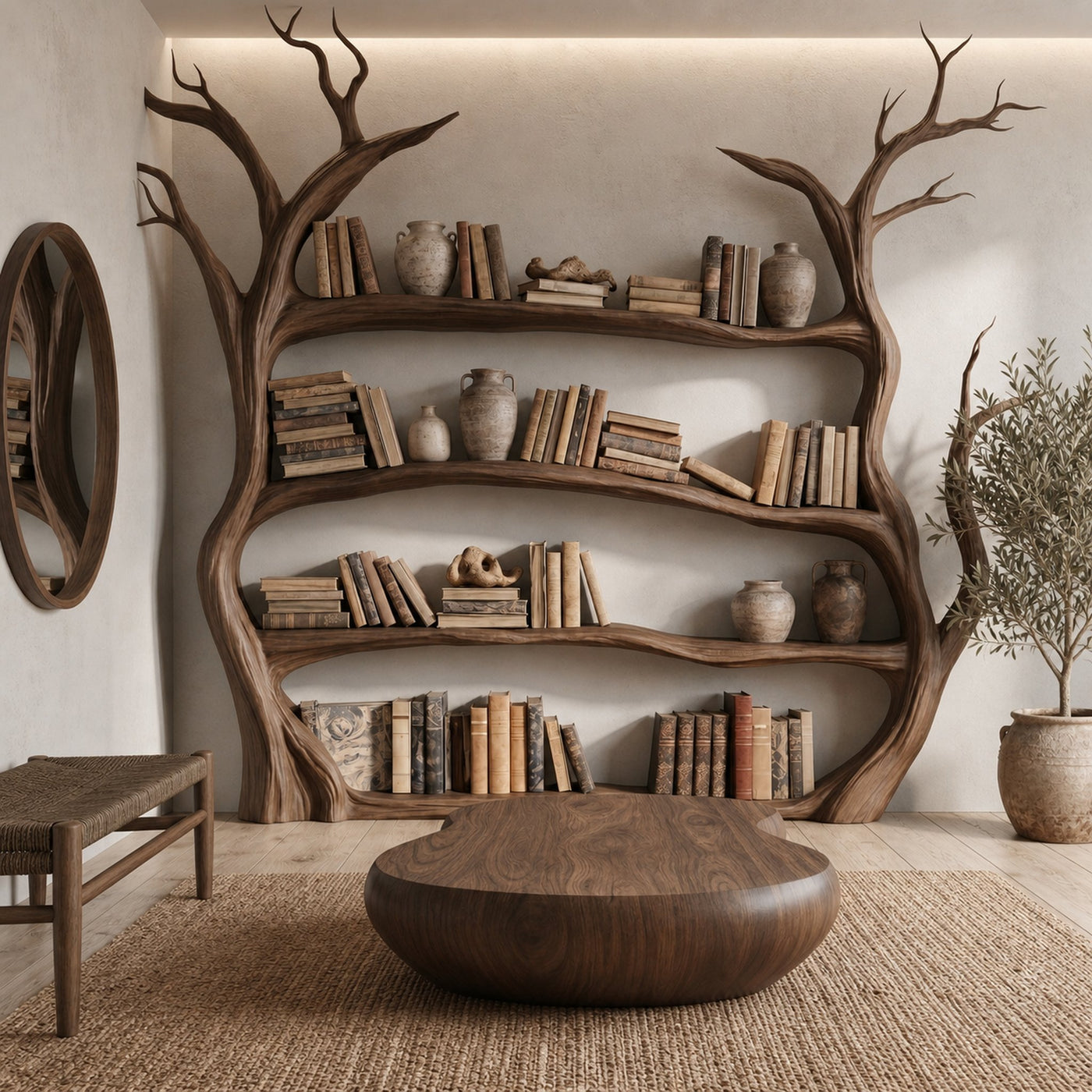 Organic Modern Tree Bookcase For Living Room And Bedroom - product view 7