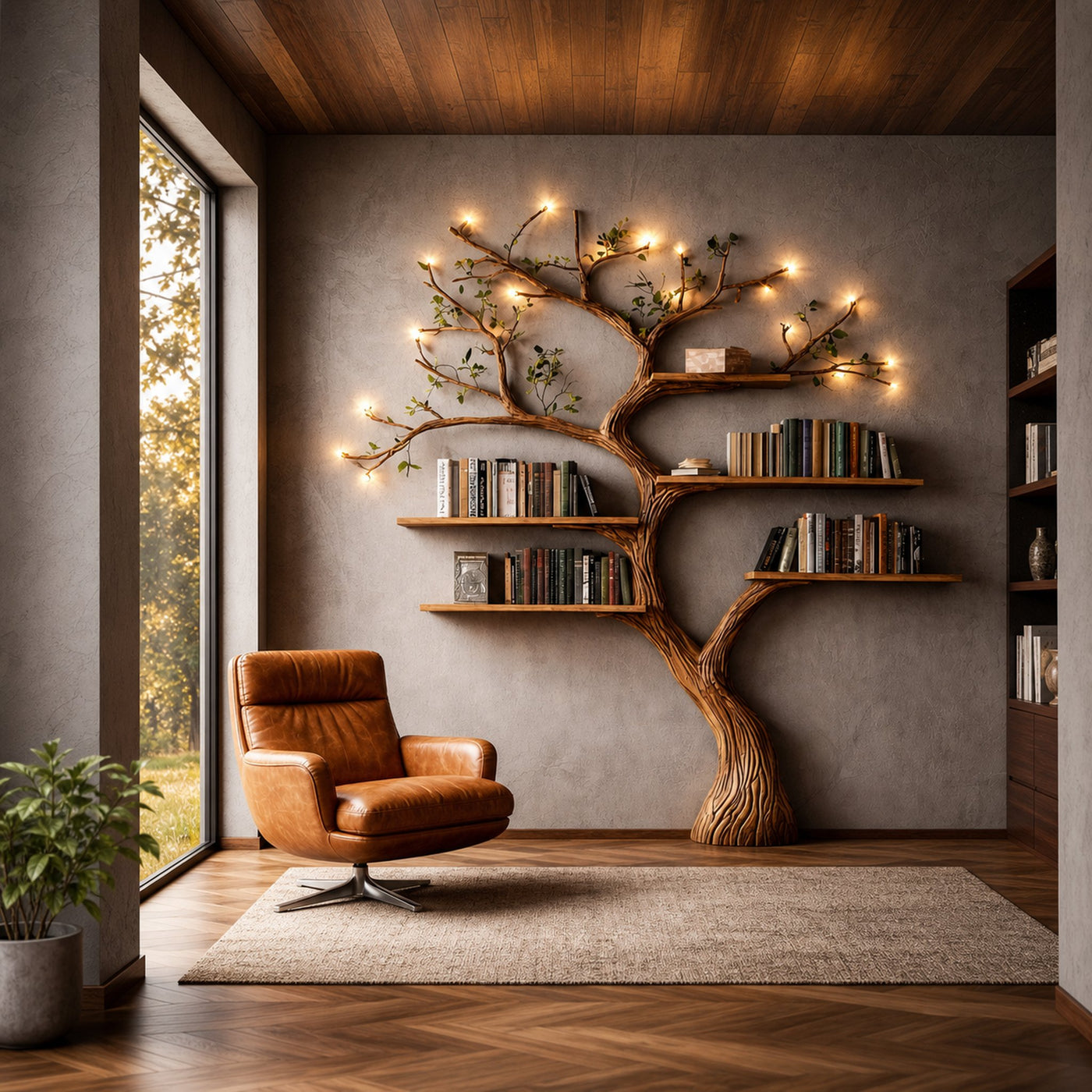 Organic Modern Wall Mounted Tree Bookshelf For Home - product view 2