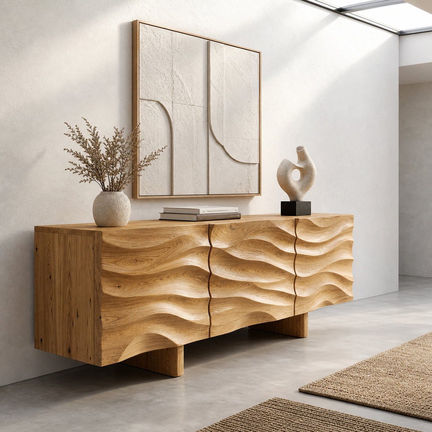 Organic Modern Wood Sideboard For Living Room - product view 5