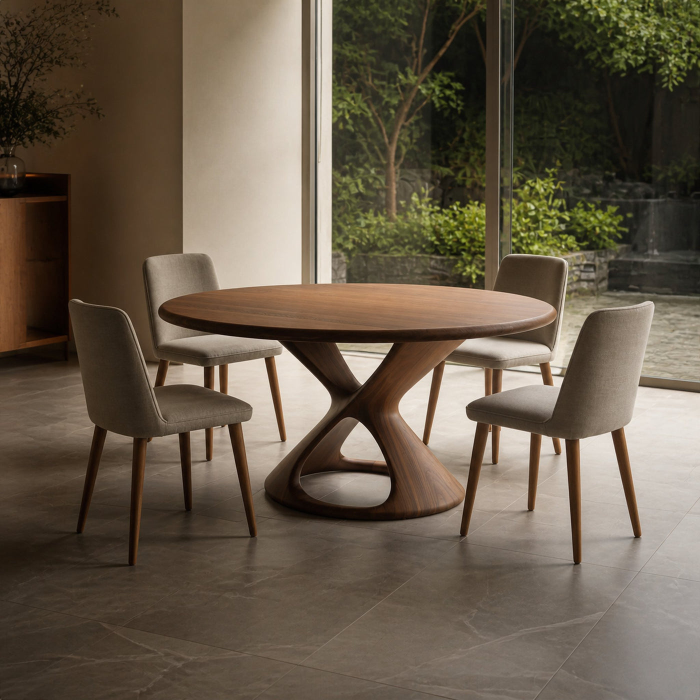 Organic Round Dining Table Kitchen
