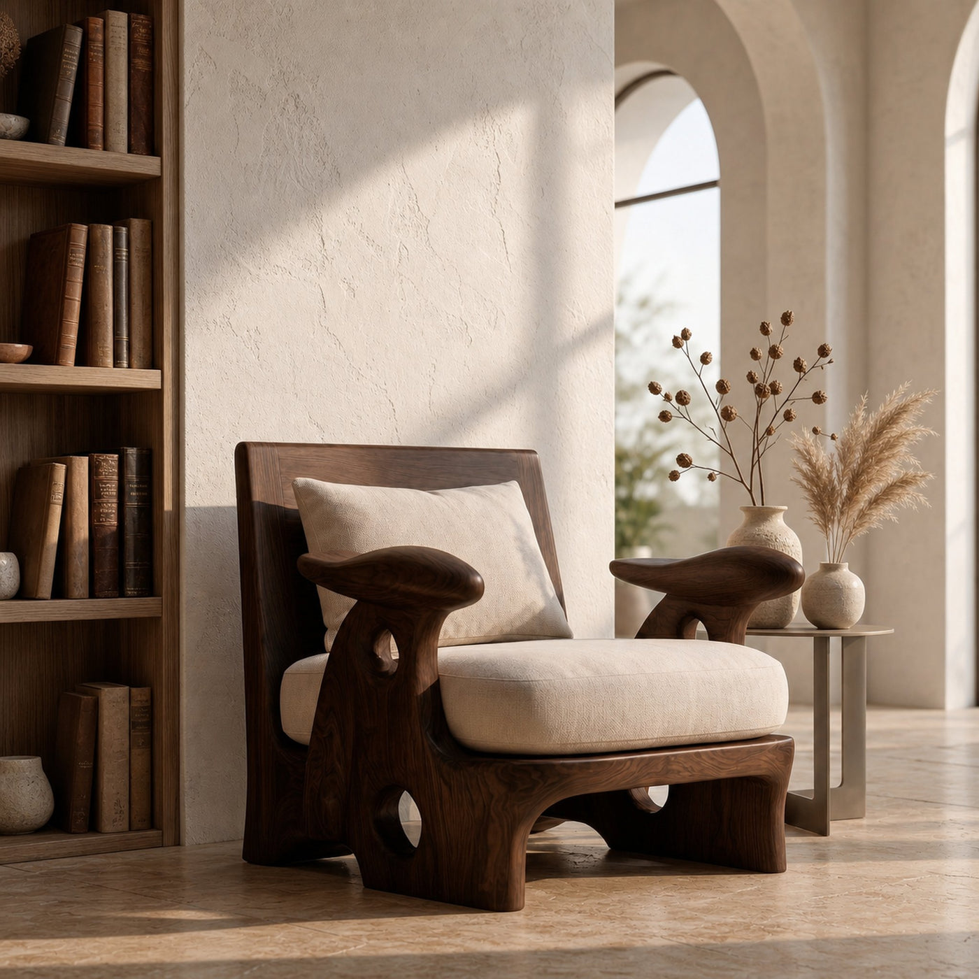 Organic Sculptural Armchair For Living Room Accent Seating And Interior Decor - product view 7
