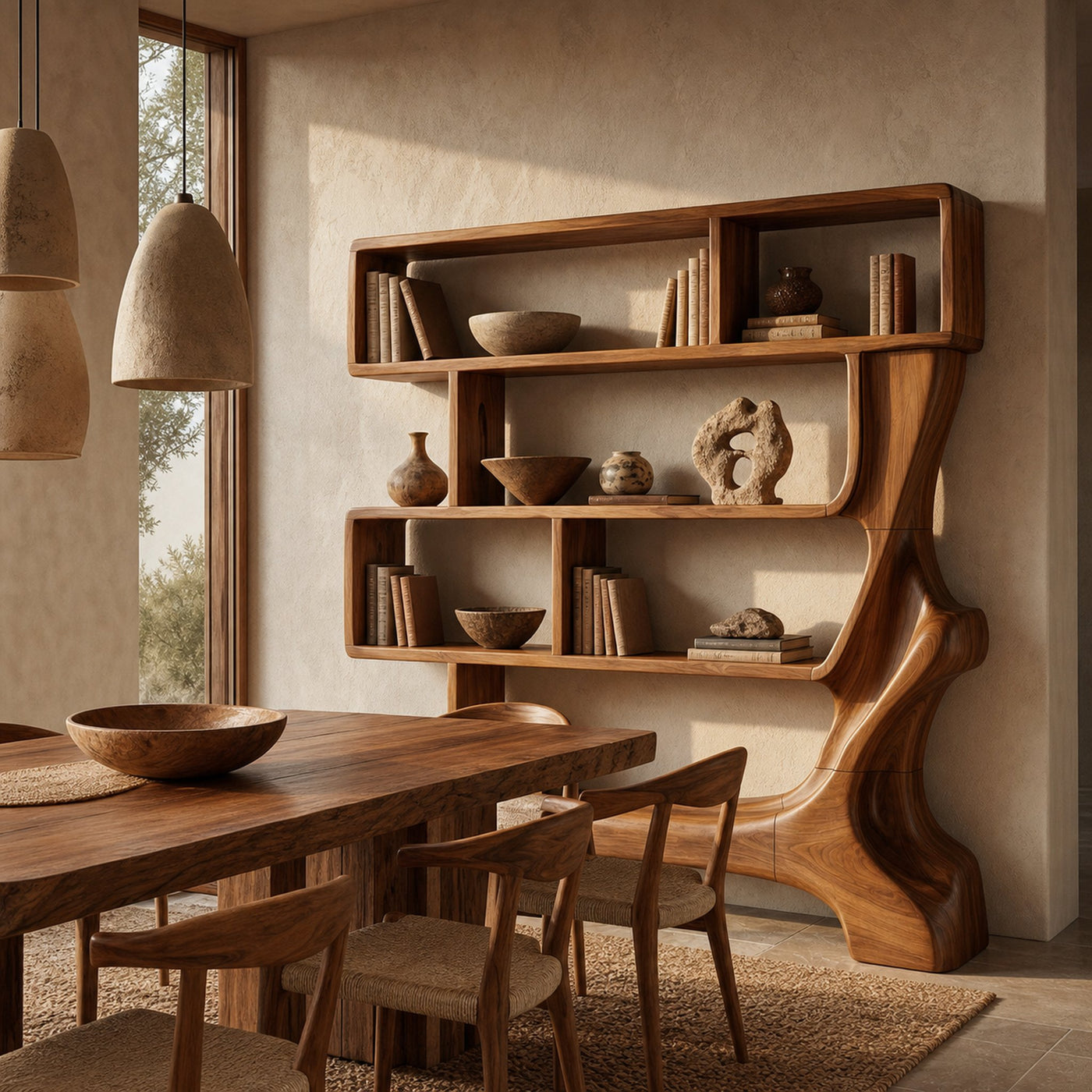 Organic Sculptural Bookshelf For Living Room And Office - product view 6