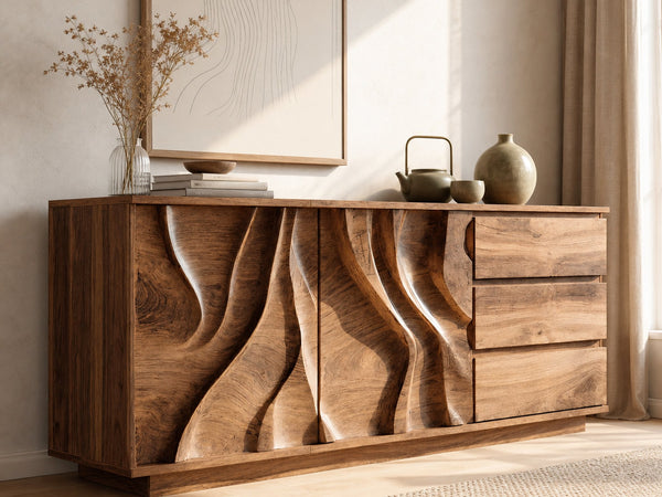 Organic Sculptural Sideboard For Living Room Or Bedroom