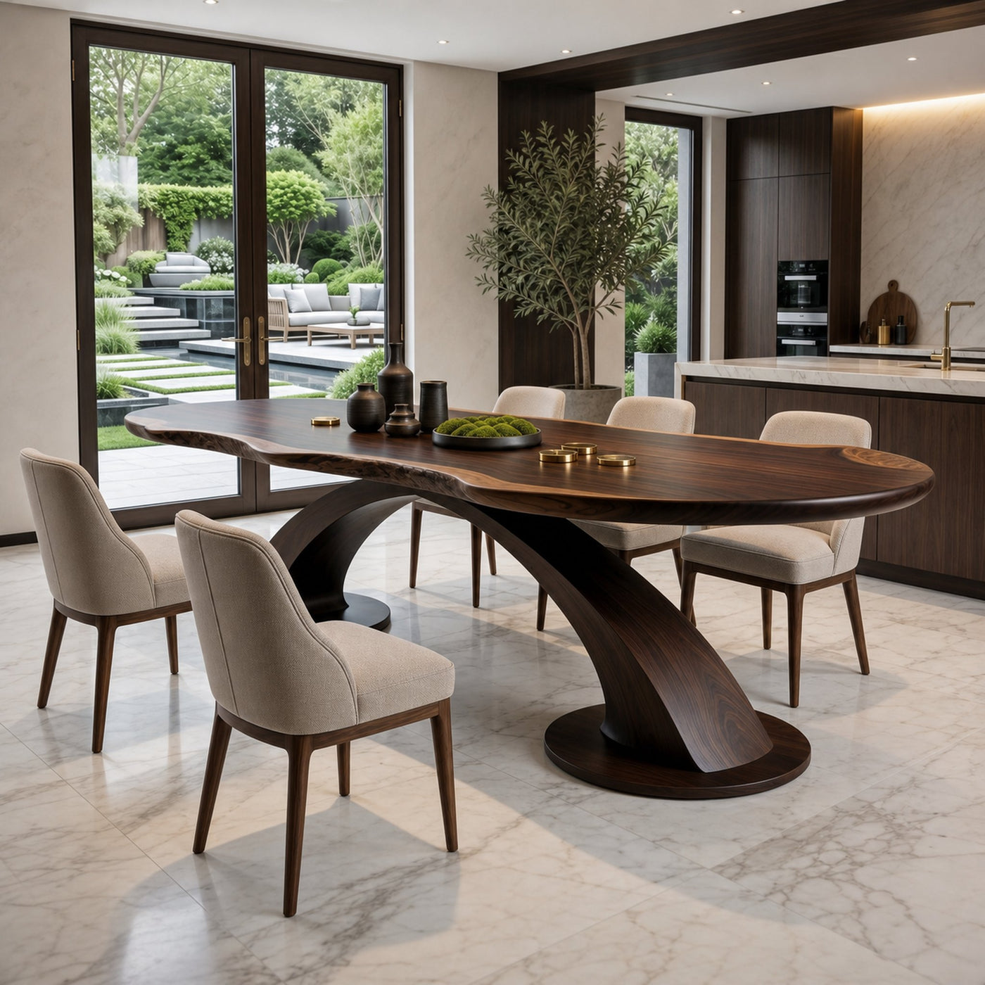 Organic Statement Table For Luxury Dining Room - product view 7