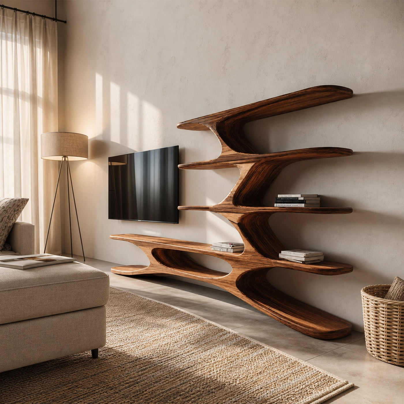 Organic TV Cabinet Branches Design For Contemporary Home Decor - product view 6