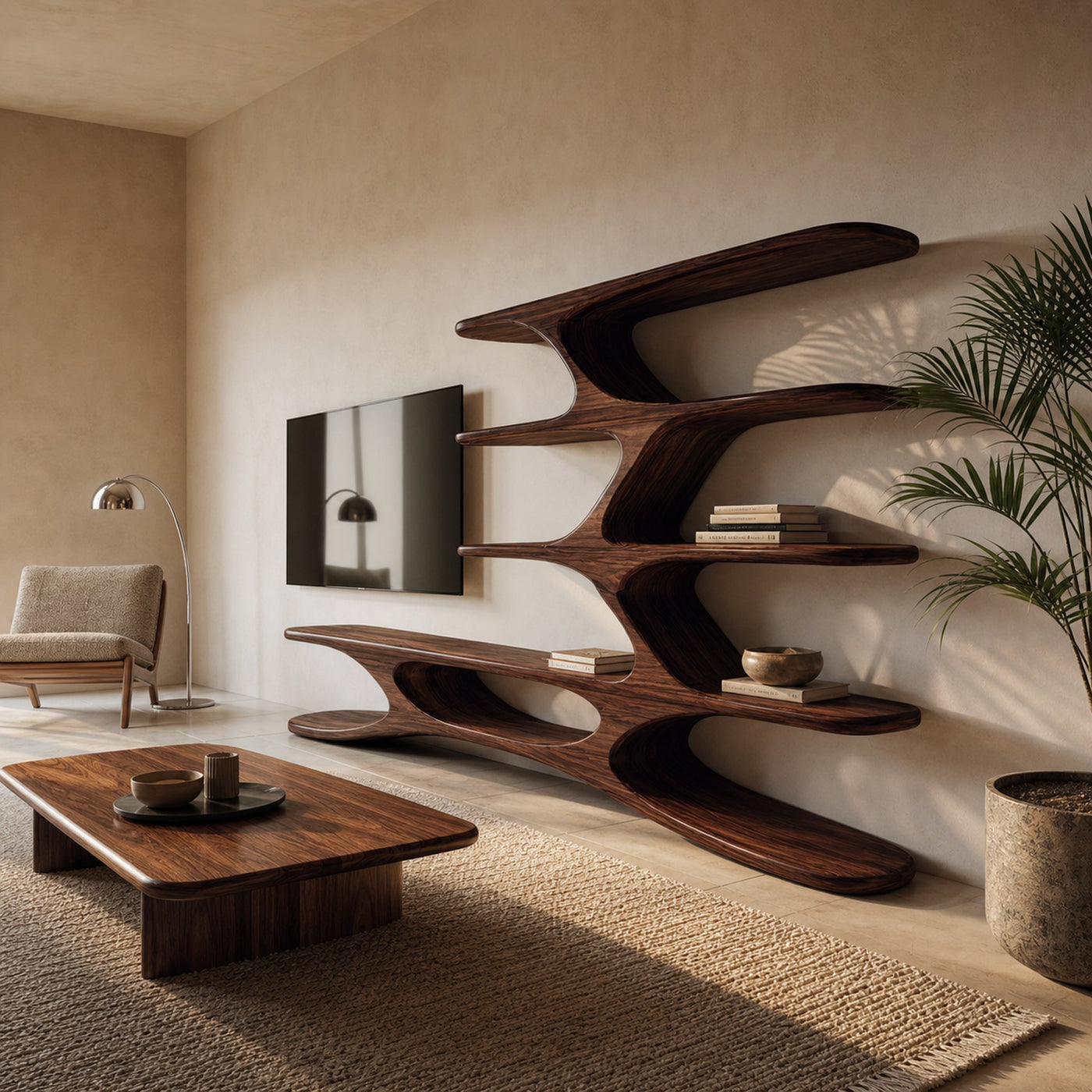 Organic TV Cabinet Branches Design For Contemporary Home Decor - product view 7